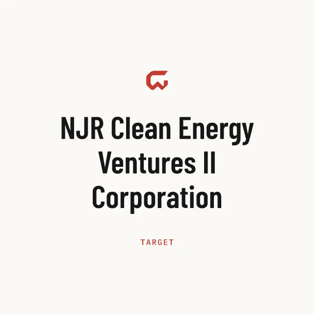 Target: NJR Clean Energy Ventures II Corporation