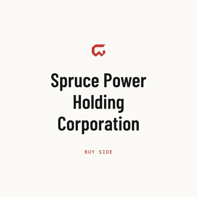 Buy side: Spruce Power Holding Corporation