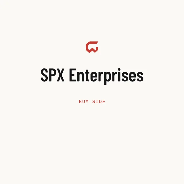 Buy side: SPX Enterprises