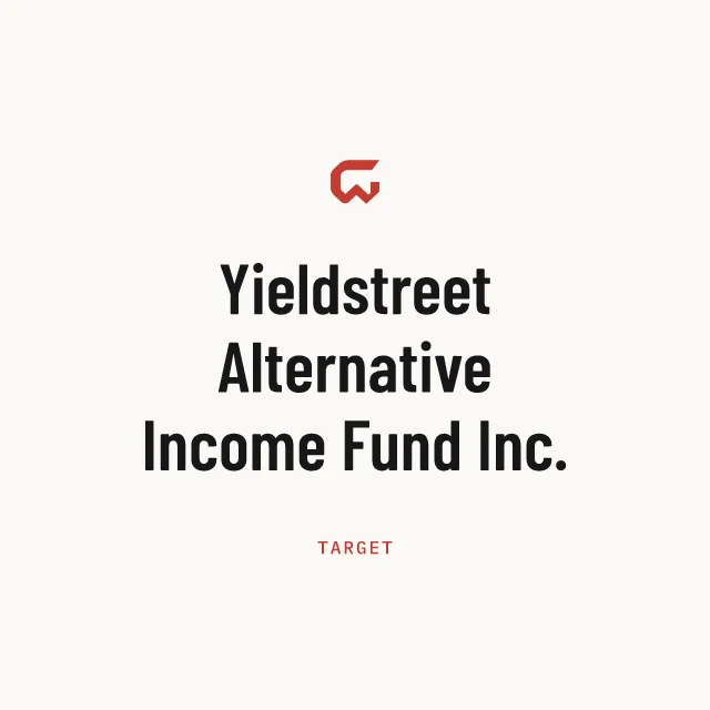 Target: Yieldstreet Alternative Income Fund Inc.