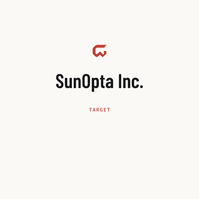 Target: SunOpta Inc.