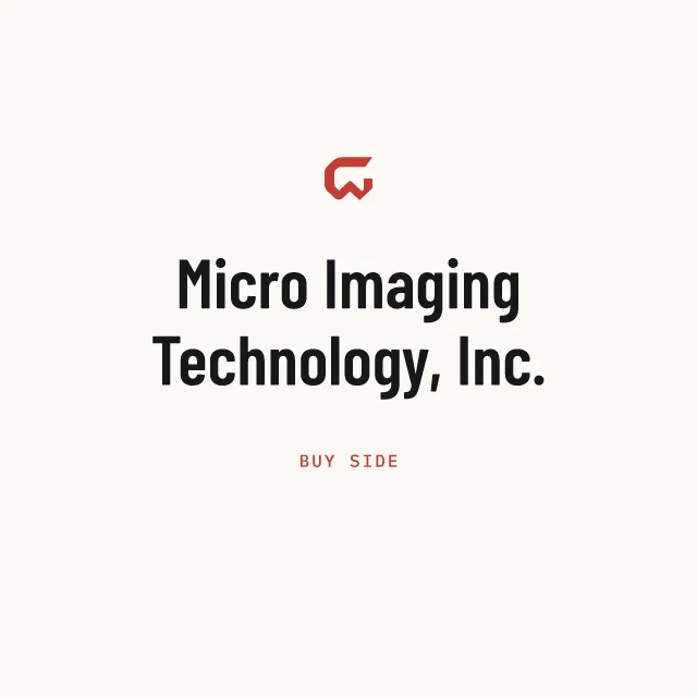 Buy side: Micro Imaging Technology, Inc.