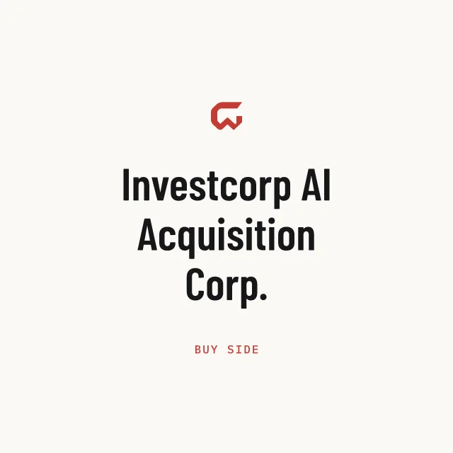 Buy side: Investcorp AI Acquisition Corp.