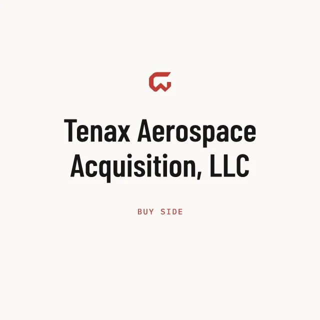 Buy side: Tenax Aerospace Acquisition, LLC