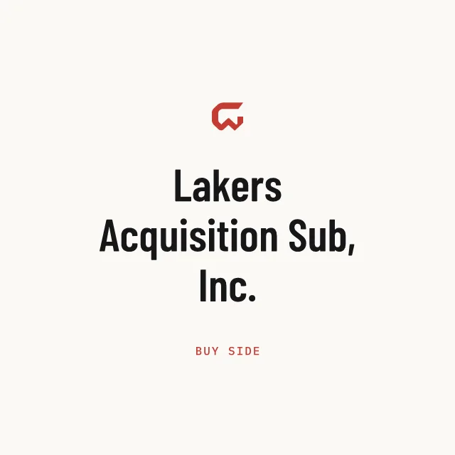 Buy side: Lakers Acquisition Sub, Inc.
