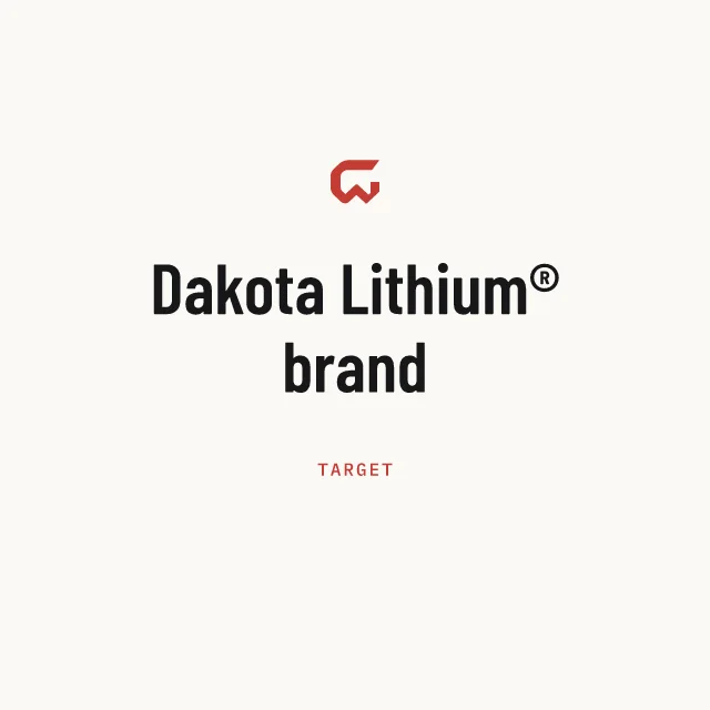 Target: Dakota Lithium® brand