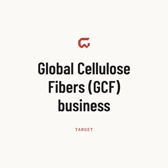 Target: Global Cellulose Fibers (GCF) business
