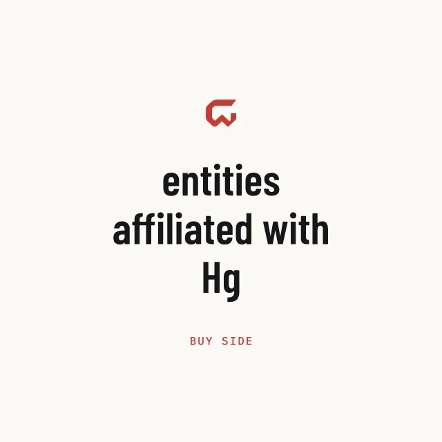 Buy side: entities affiliated with Hg