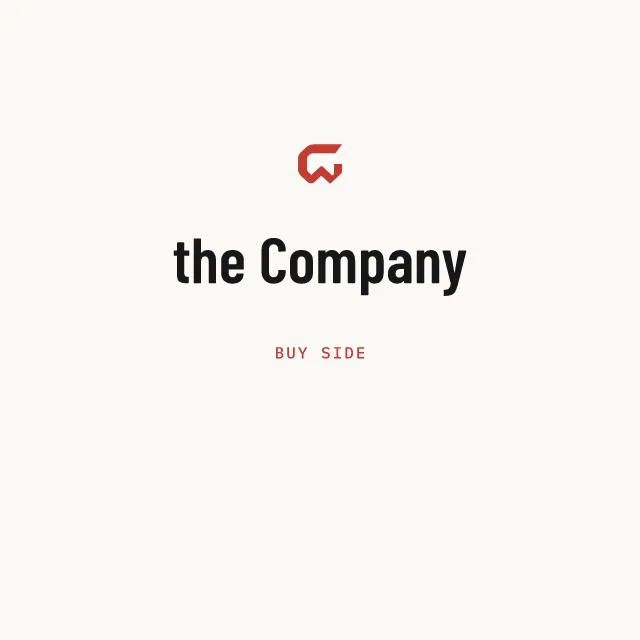 Buy side: the Company
