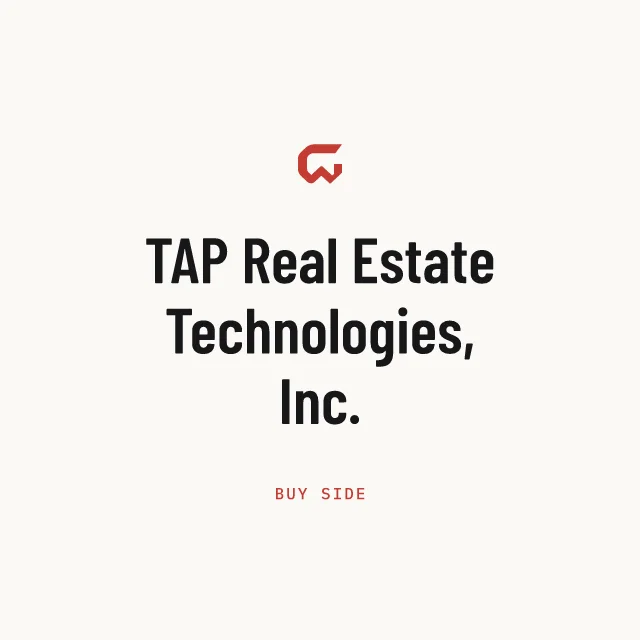 Buy side: TAP Real Estate Technologies, Inc.