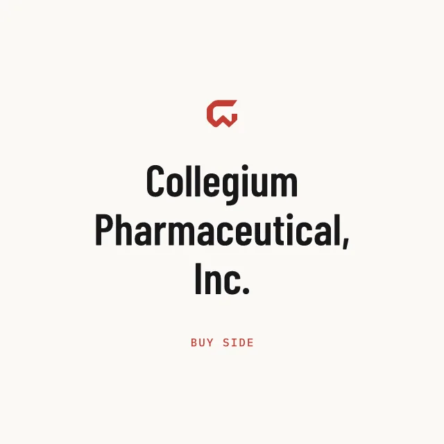 Buy side: Collegium Pharmaceutical, Inc.