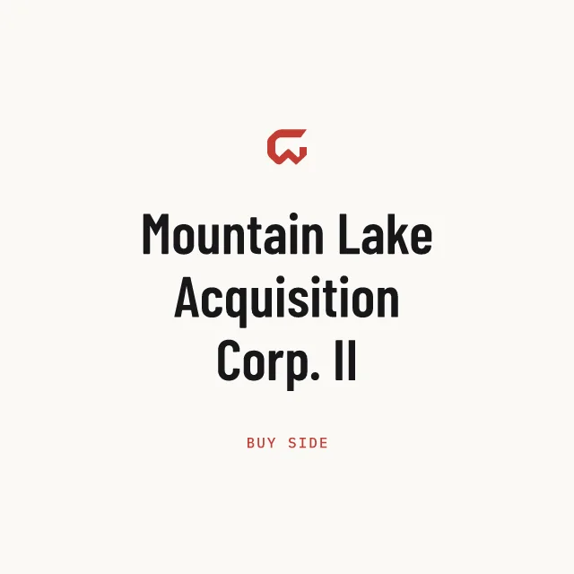 Buy side: Mountain Lake Acquisition Corp. II