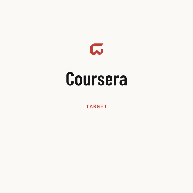Target: Coursera