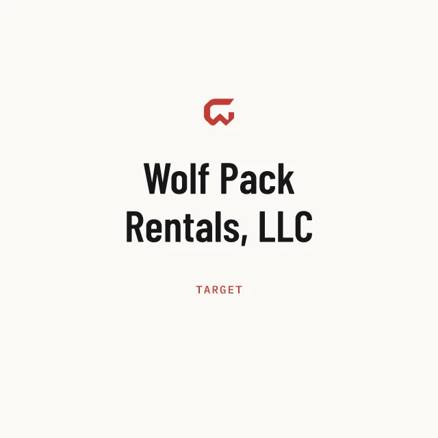 Target: Wolf Pack Rentals, LLC