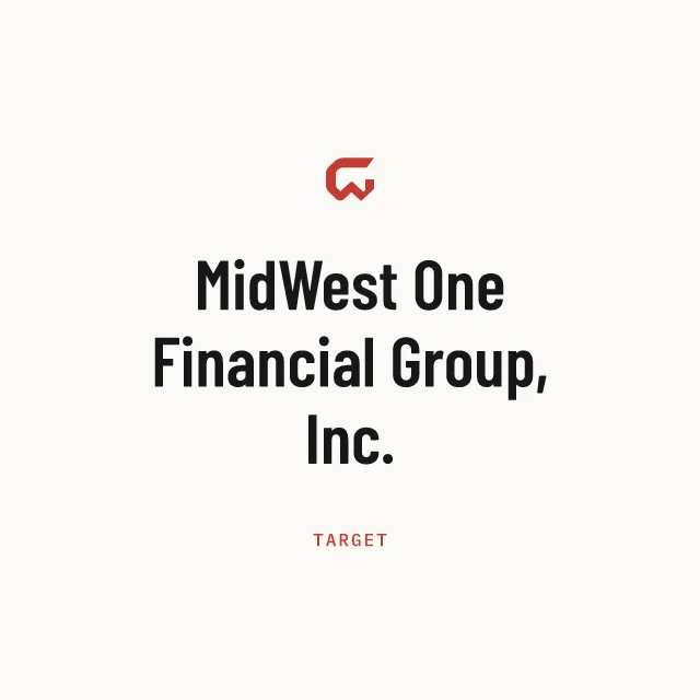 Target: MidWest One Financial Group, Inc.