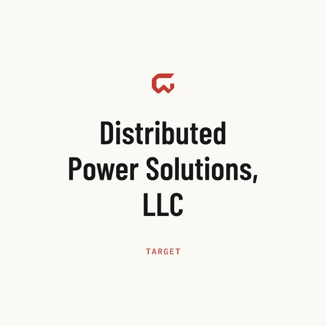 Target: Distributed Power Solutions, LLC