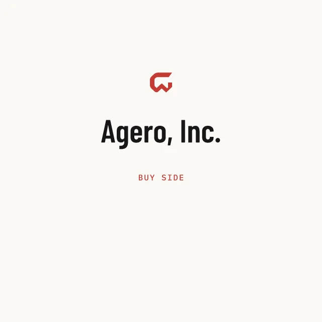 Buy side: Agero, Inc.