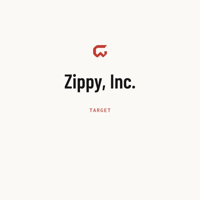 Target: Zippy, Inc.