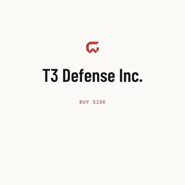 Buy side: T3 Defense Inc.