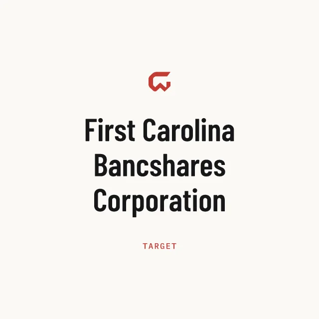 Target: First Carolina Bancshares Corporation