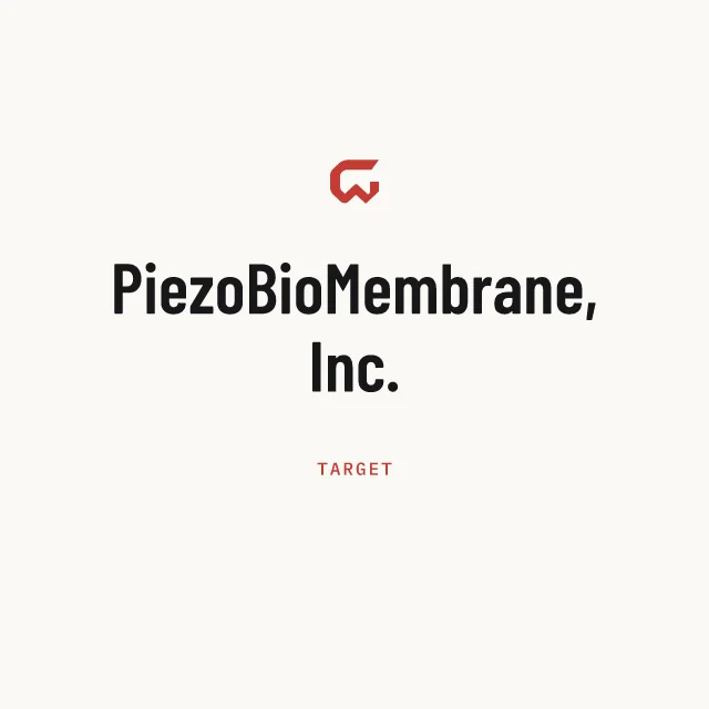 Target: PiezoBioMembrane, Inc.