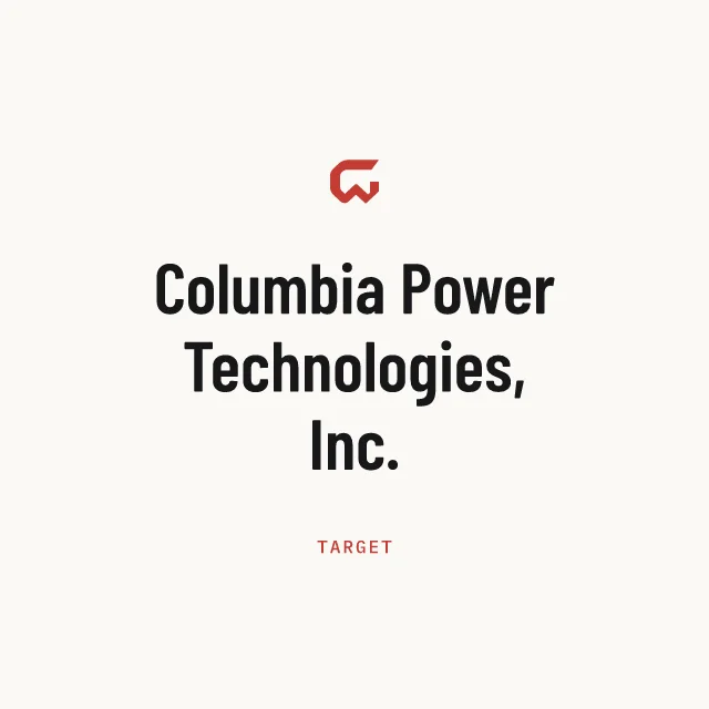 Target: Columbia Power Technologies, Inc.