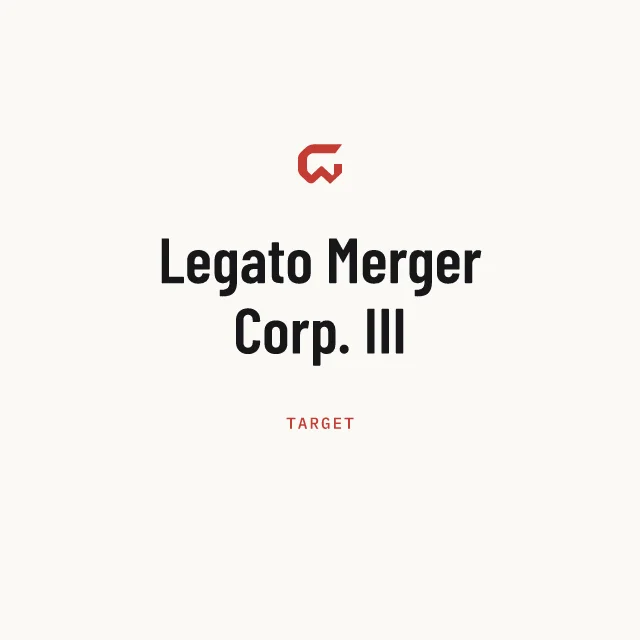 Target: Legato Merger Corp. III