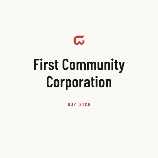 Buy side: First Community Corporation