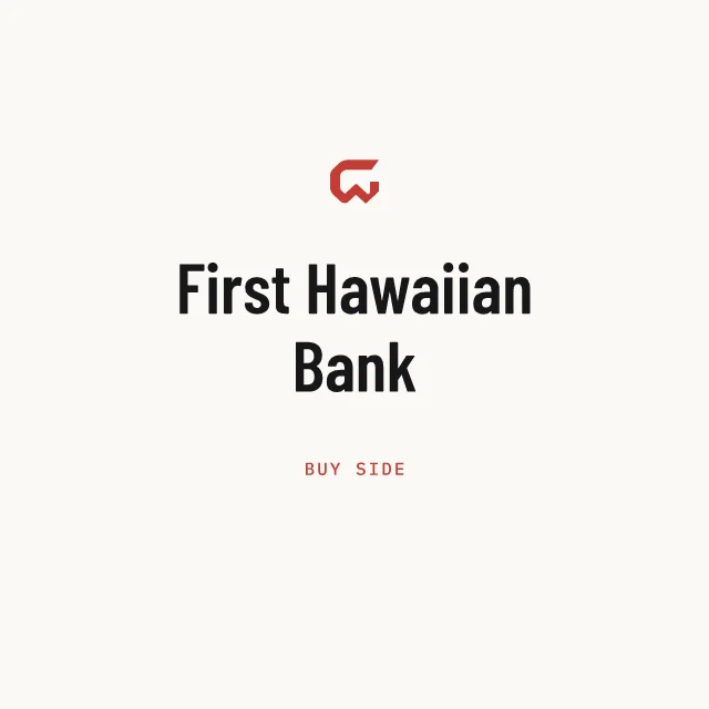 Buy side: First Hawaiian Bank