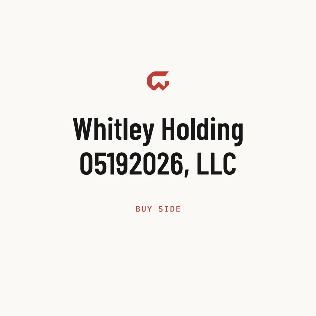 Buy side: Whitley Holding 05192026, LLC