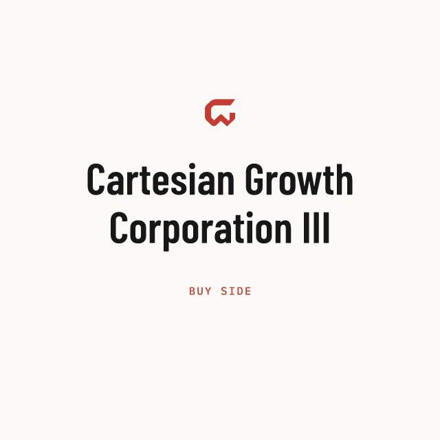 Buy side: Cartesian Growth Corporation III