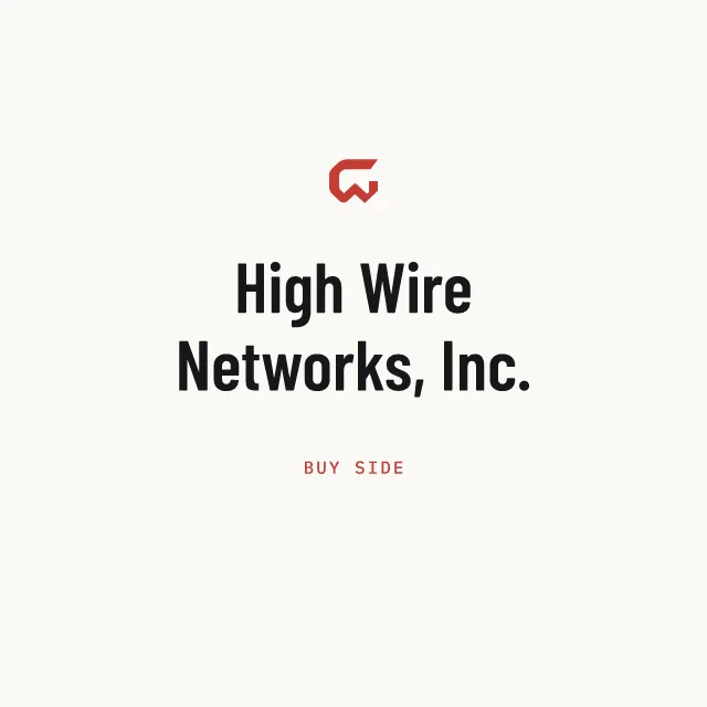 Buy side: High Wire Networks, Inc.