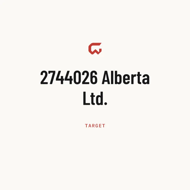 Target: 2744026 Alberta Ltd.