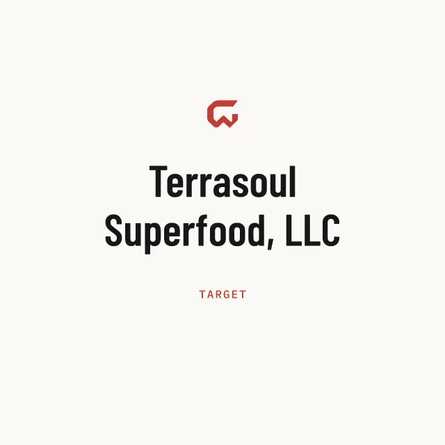 Target: Terrasoul Superfood, LLC