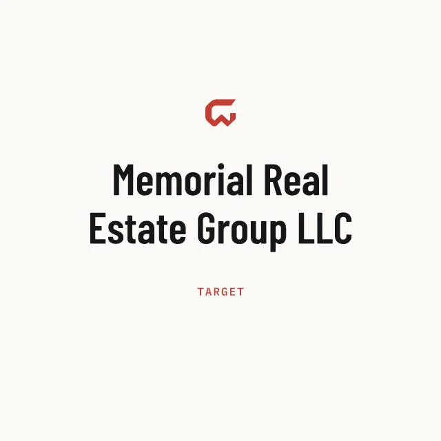 Target: Memorial Real Estate Group LLC