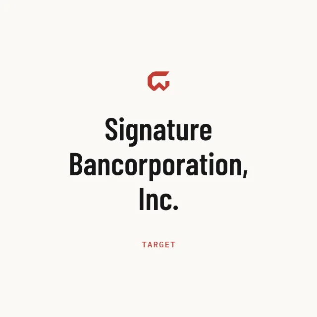 Target: Signature Bancorporation, Inc.