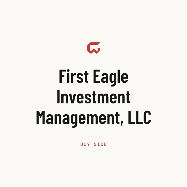 Buy side: First Eagle Investment Management, LLC