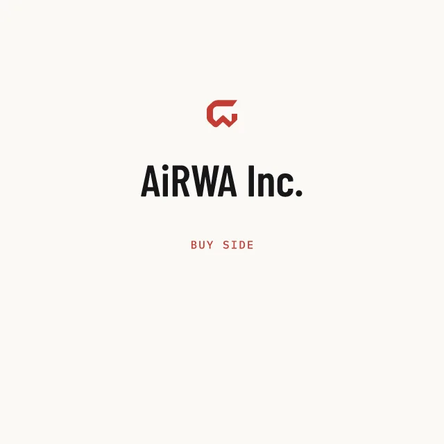 Buy side: AiRWA Inc.