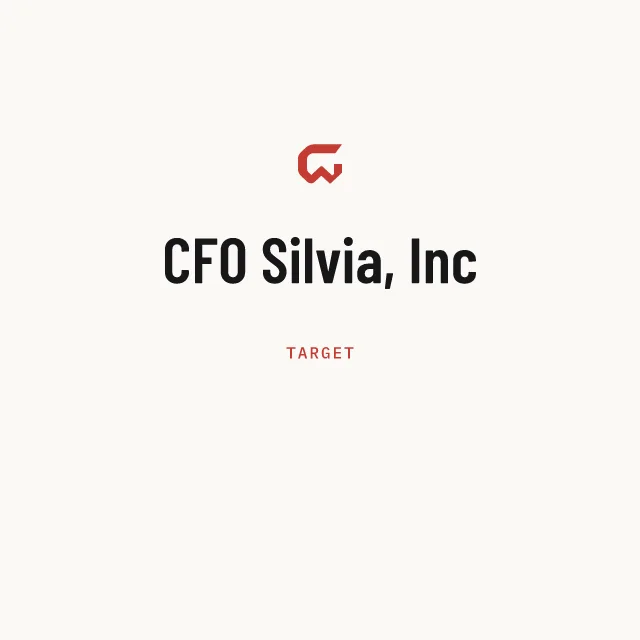 Target: CFO Silvia, Inc