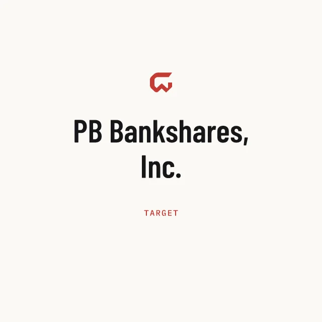 Target: PB Bankshares, Inc.