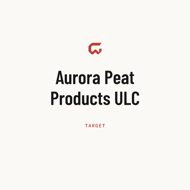 Target: Aurora Peat Products ULC