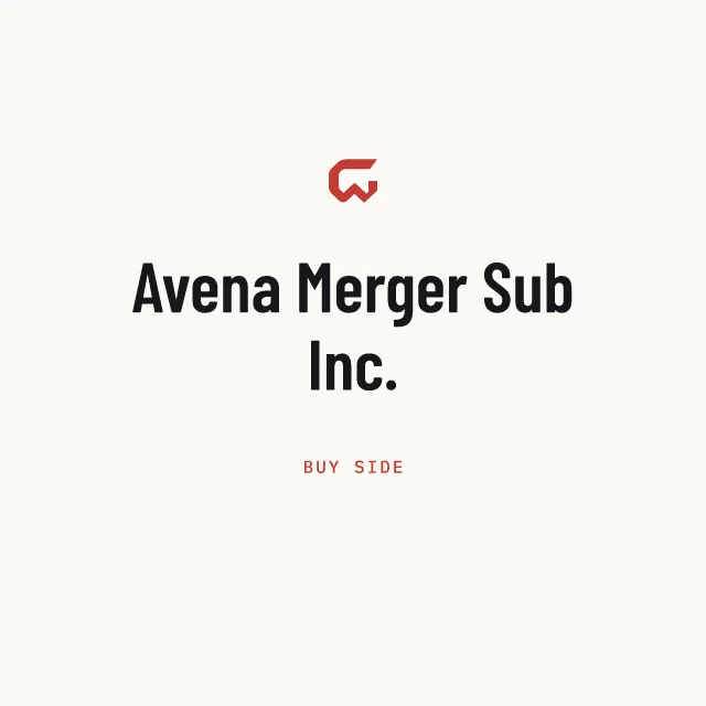 Buy side: Avena Merger Sub Inc.
