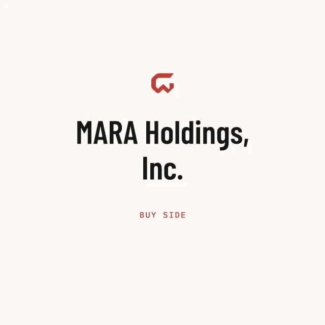 Buy side: MARA Holdings, Inc.