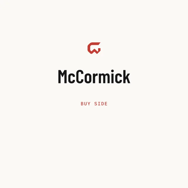 Buy side: McCormick