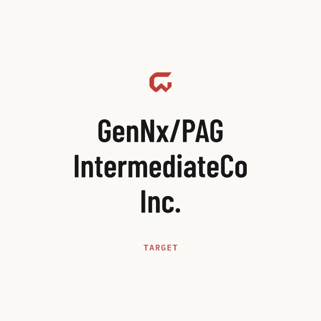Target: GenNx/PAG IntermediateCo Inc.