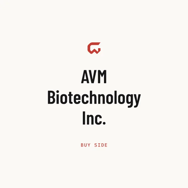 Buy side: AVM Biotechnology Inc.