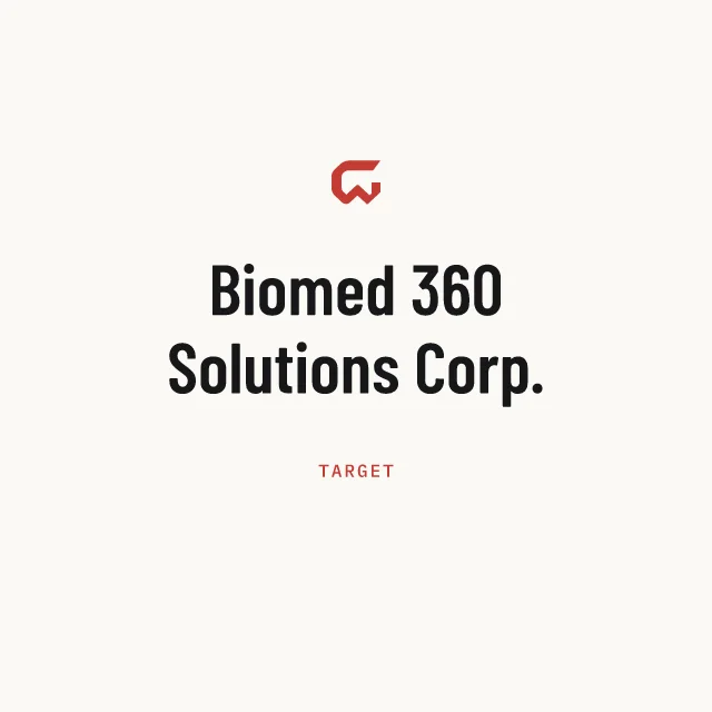 Target: Biomed 360 Solutions Corp.