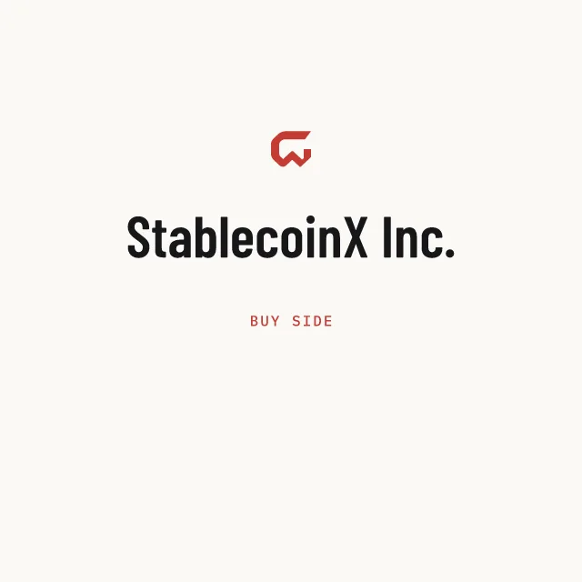 Buy side: StablecoinX Inc.