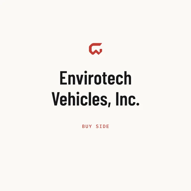 Buy side: Envirotech Vehicles, Inc.