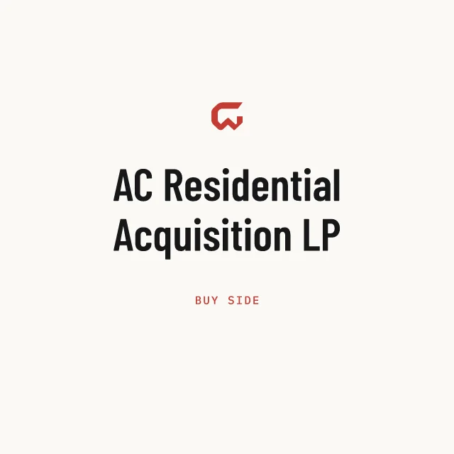 Buy side: AC Residential Acquisition LP